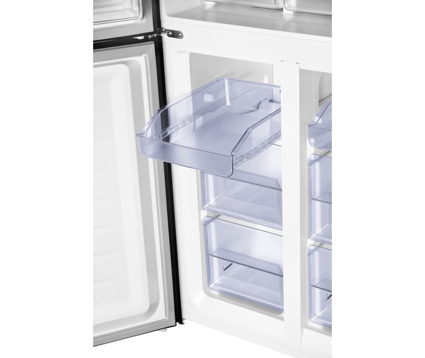 Frilec BONNMD460-WS-150-040CB side-by-side 4-deurs koelkast - blacksteel