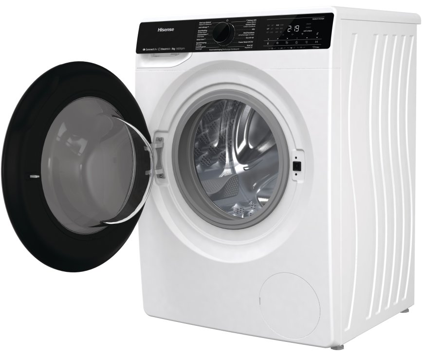 Hisense WF5V863BW wasmachine met WiFi, stoom, 8 kg en 1600 toeren