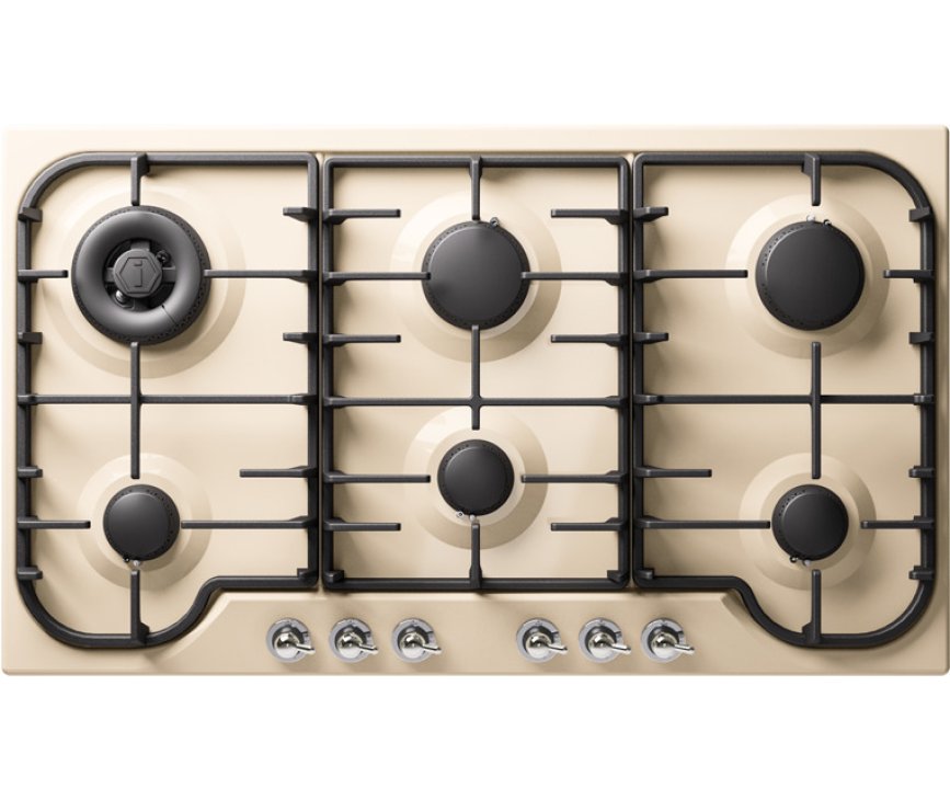 Ilve HCB906CN/AWC kookplaat inbouw antiek wit - 90 cm. breed