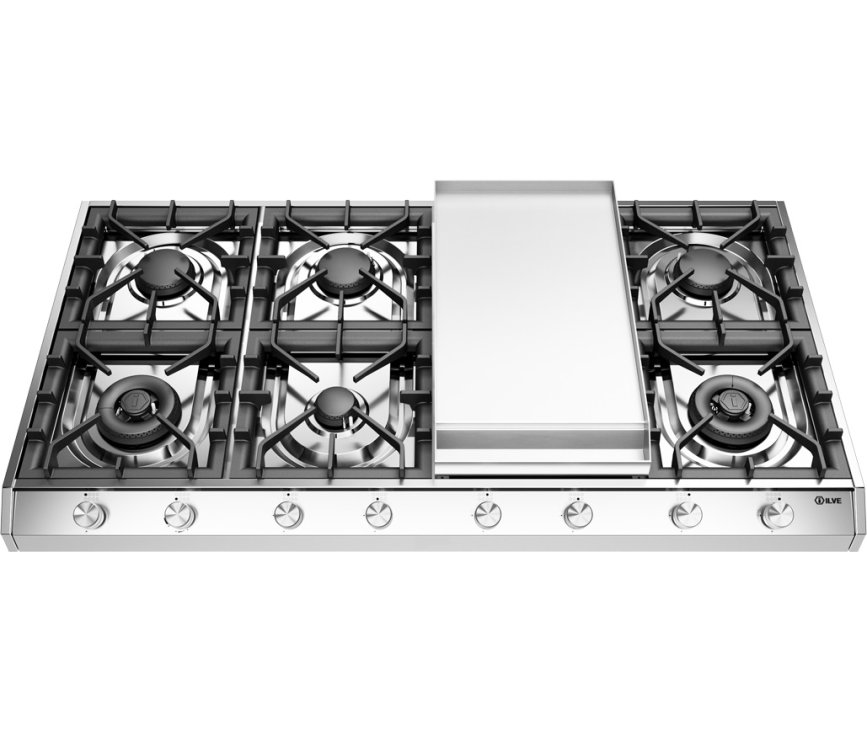 Ilve HCP1265FD/SS kookplaat inbouw rvs - 120 cm. breed