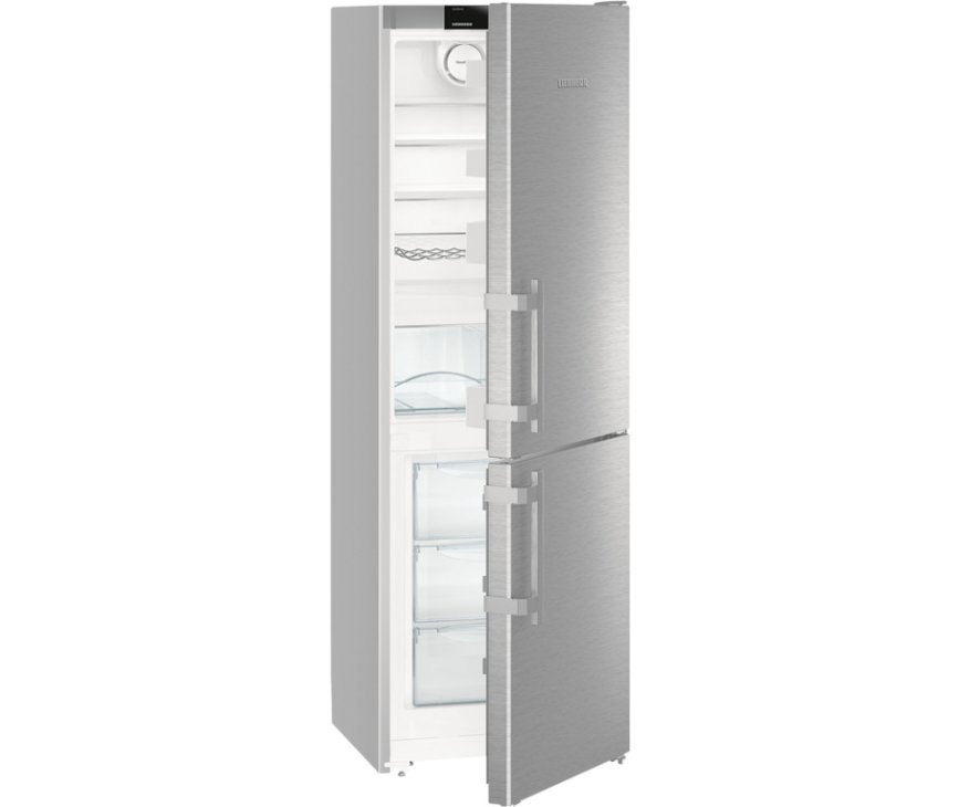 De Liebherr Cef3525 koelkast rvs heeft een bedieningspaneel met display bovenin