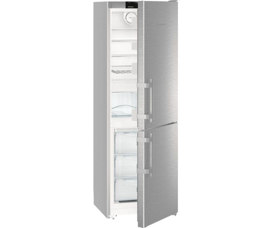 De Liebherr CNef3515 koelkast rvs heeft een bedieningspaneel met display aan de bovenkant