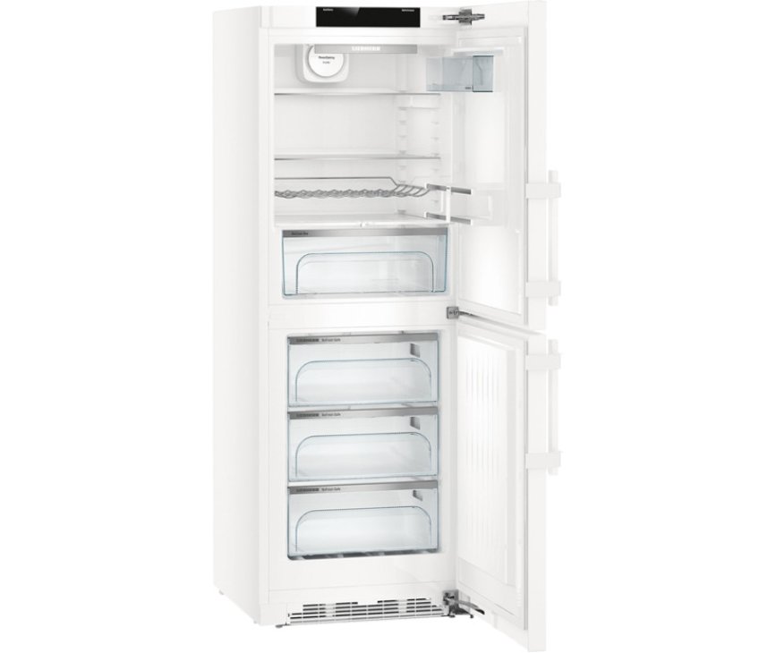 De Liebherr CNP3758 koelkast wit beschikt over het NoFrost vriesgedeelte tegen ijs aan de wanden