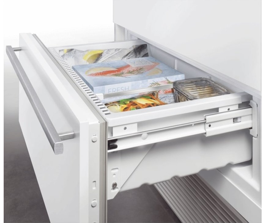 Het vriesgedeelte van de Liebherr ECBN5066 inbouw koelkast bestaat uit twee lades