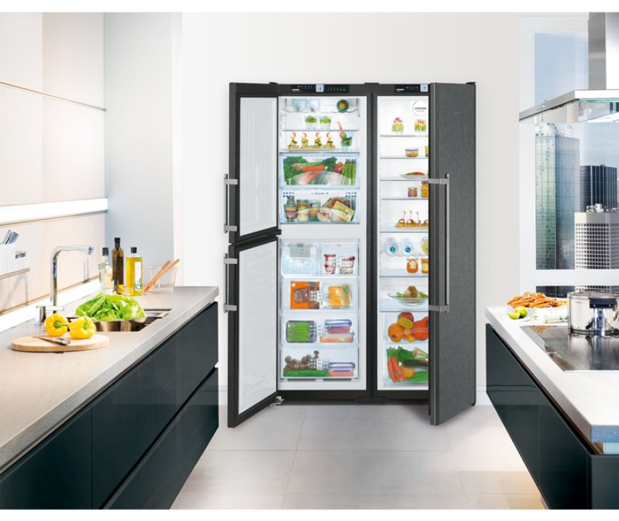 De Liebherr SBSbs7353 koelkast side-by-side is een echte designkast!