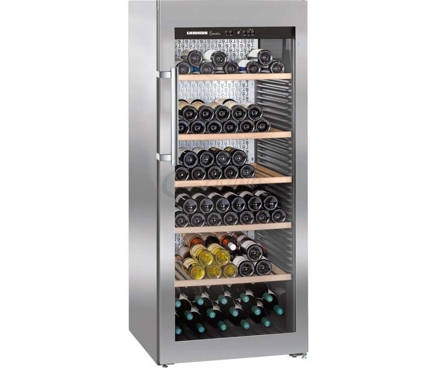De Liebherr WKes4552 wijnkoelkast is voorzien biedt ruimte aan 201 flessen