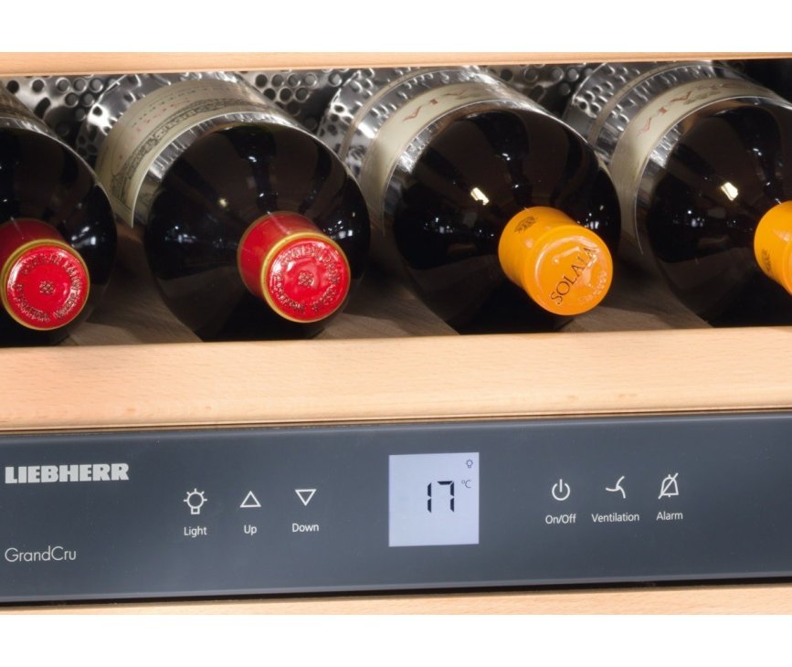 De Liebherr WKes653 wijnkoelkast beschikt over een digitaal temperatuurdisplay