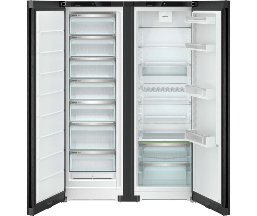 Liebherr XRFbd 5220-20 vrijstaande side-by-side koelkast blacksteel