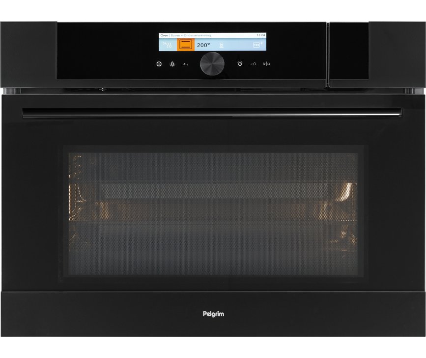Pelgrim COS834MAT inbouw matzwarte combi-stoomoven met magnetron