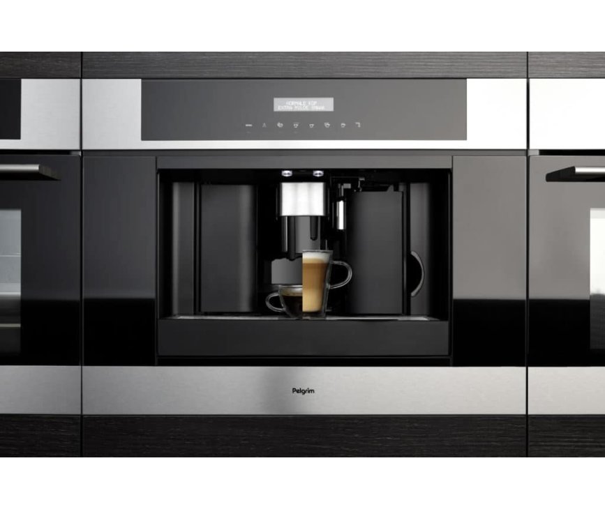De Pelgrim IKM614RVS koffiemachine kan strak in bijna iedere keuken ingebouwd worden