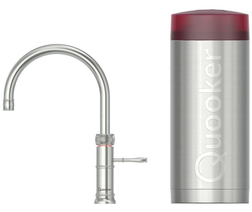 Quooker COMBI+ Classic Fusion Round ROESTVRIJSTAAL - kokend water kraan