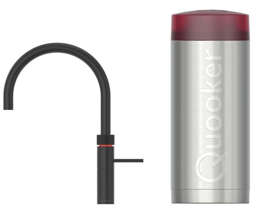 Quooker COMBI+ Fusion Round ZWART - kokend water kraan