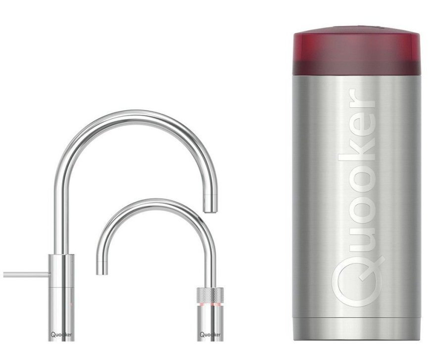 Quooker COMBI Nordic Round Twintaps CHROOM - kokend water kraan