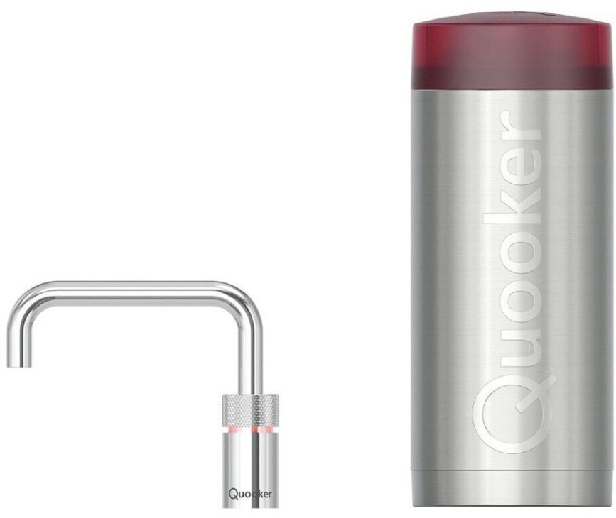 Quooker COMBI Nordic Square CHROOM kokend water kraan