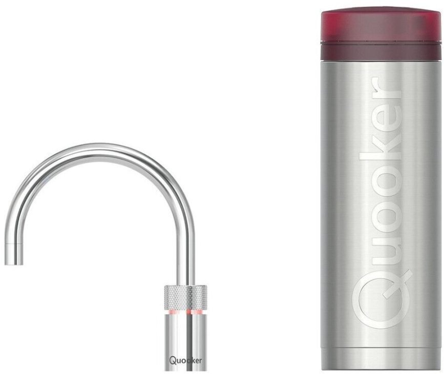 Quooker PRO3 Nordic Round Chroom - kokend water kraan