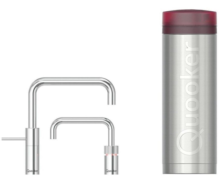 Quooker PRO3 Nordic Square Twintaps kokend water kraan