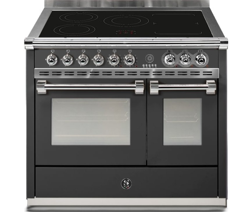 Steel A10SF-5FI antraciet/nikkel Ascot - inductie fornuis met dubbele oven
