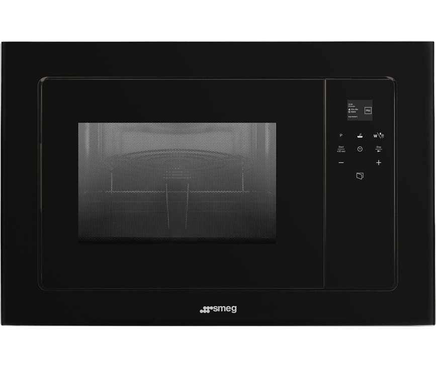 Smeg FMI120B3 inbouw magnetron met grill - zwart