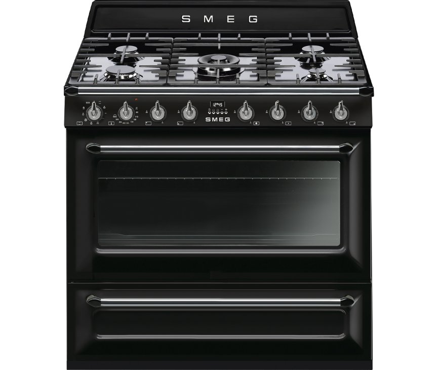 Smeg TR90NNLK2 gas fornuis - zwart - 90 cm