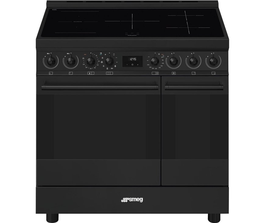 Smeg C92IPN2 inductie fornuis - mat zwart - dubbele oven