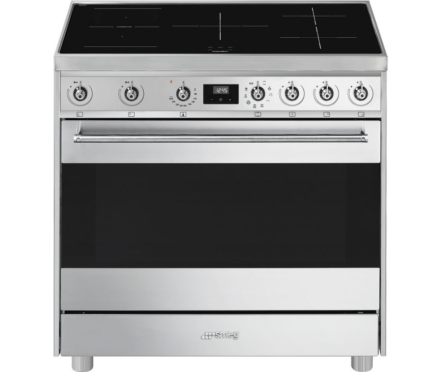 Smeg C9CIMX9-1 inductie fornuis - 90 cm. breed - roestvrijstaal