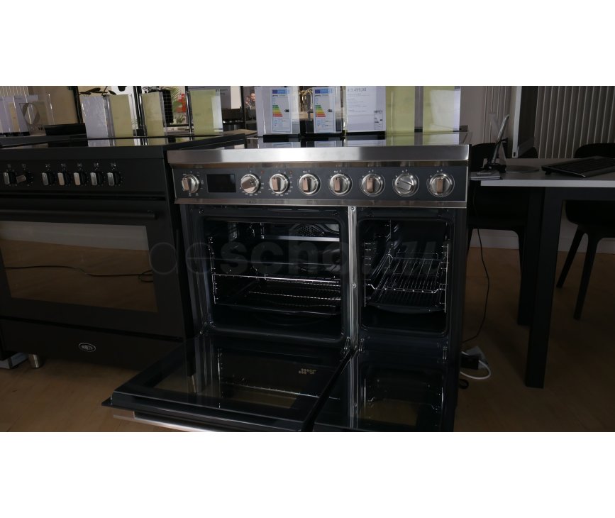 Smeg CPF92IMA inductie fornuis - antraciet - dubbele oven - Portofino