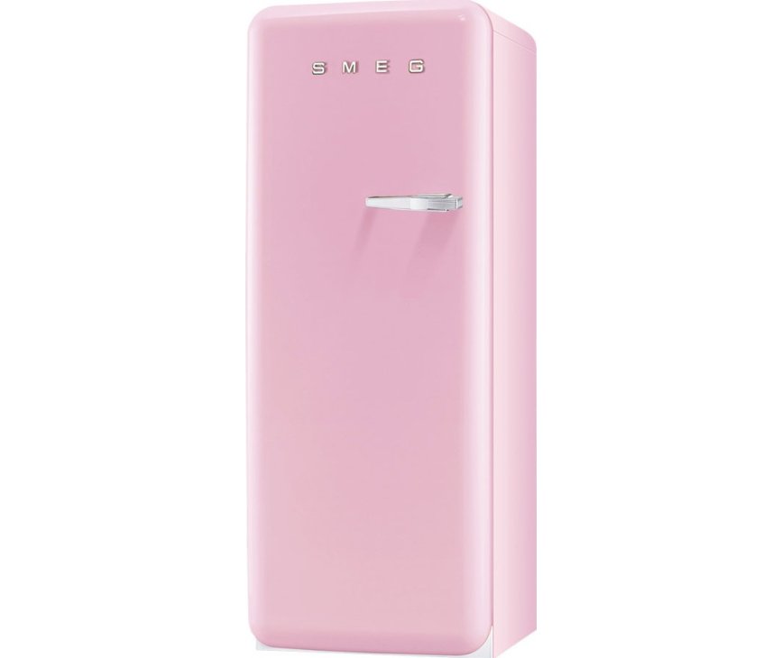 Smeg FAB28LPK5 is een linksdraaiende koelkast uitgevoerd in de kleur roze