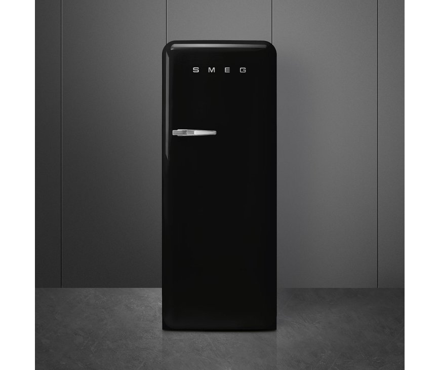 Smeg FAB28RBL5 retro koelkast zwart - rechtsdraaiend