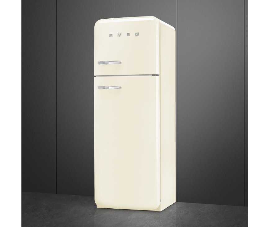 Smeg FAB30RCR5 rechtsdraaiende retro koelkast - creme