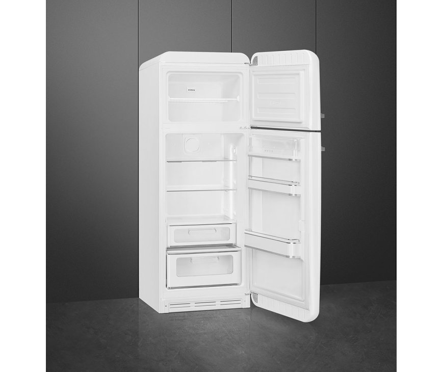 Smeg FAB30RWH5 rechtsdraaiende retro koelkast - wit