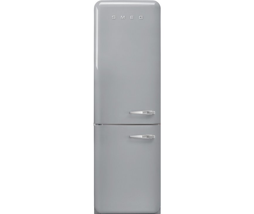 Smeg FAB32LSV5 retro jaren 50 koelkast zilver - linksdraaiend