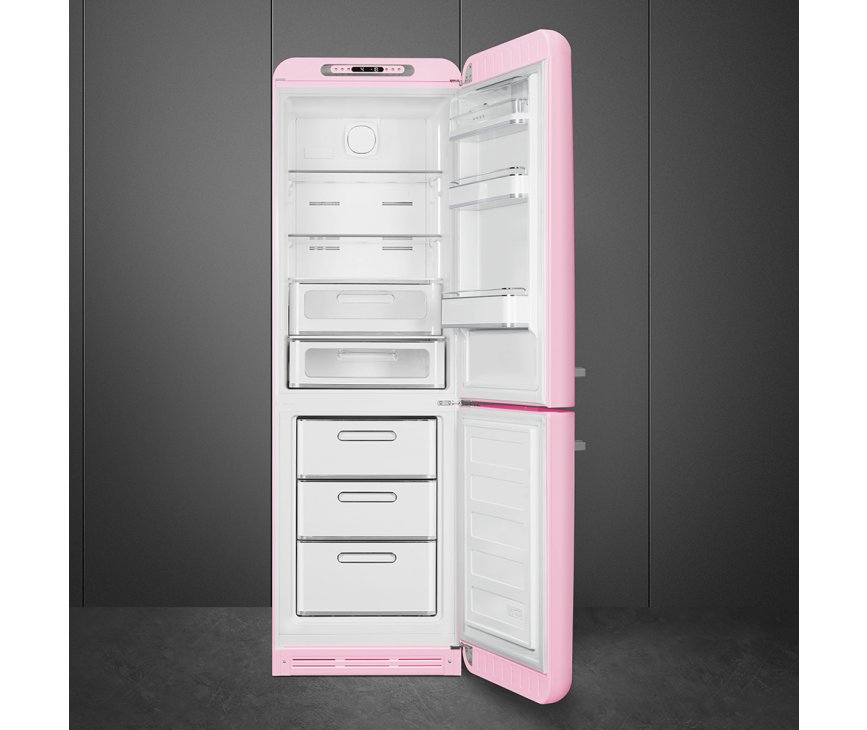 Smeg FAB32RPK5 retro jaren 50 koelkast roze - rechtsdraaiend