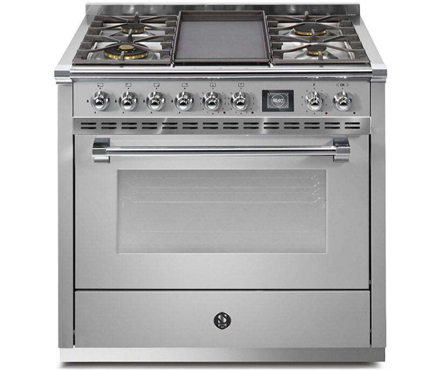 Steel AQ9S-4B Ascot gasfornuis - combi-stoomoven - met grill-top bakplaat