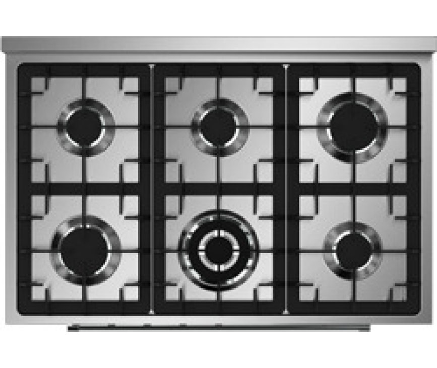Steel E10FF-6 fornuis met dubbele oven - 100 cm breed
