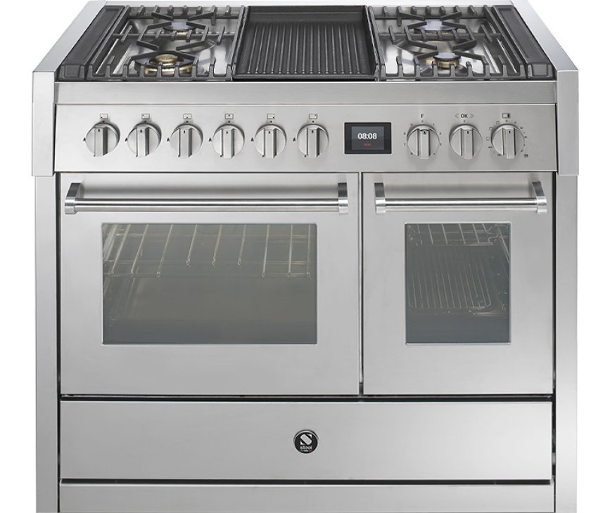 Steel GQ10SF-4B fornuis met combi-stoomoven en grill top - 100 cm breed