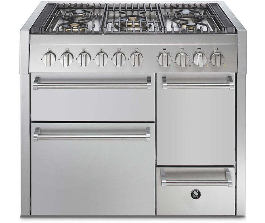 Steel GQ10SFF-D-4M fornuis met combi-stoomoven - Genesi - 100 cm. breed