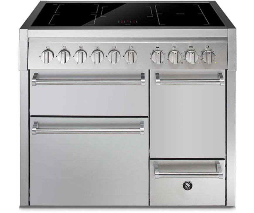 Steel GQ10SFF-D-5FI fornuis met combi-stoomoven - Genesi - 100 cm. breed