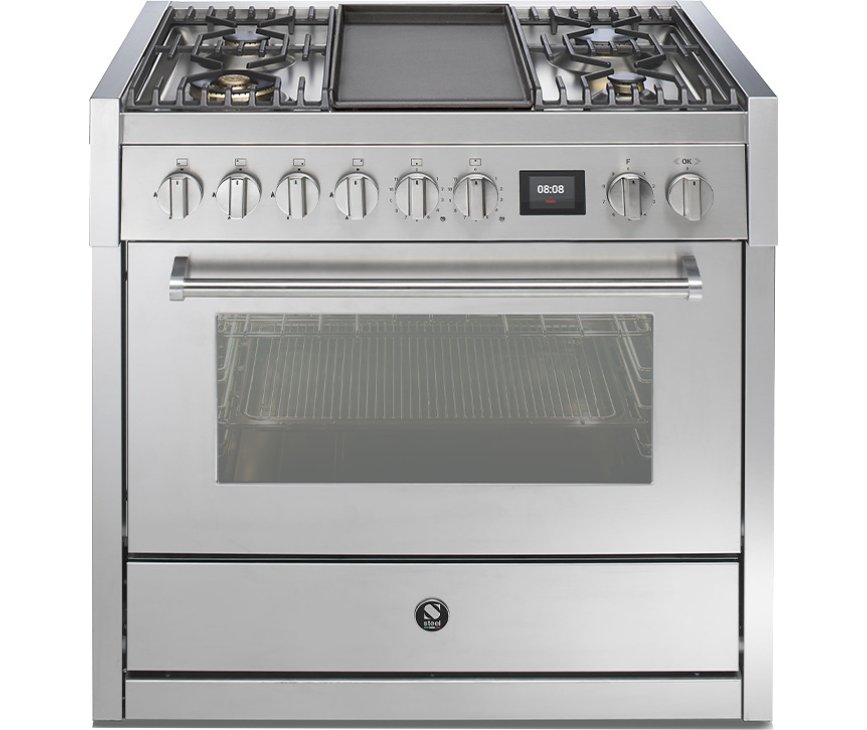 Steel GQ9S-4T fornuis met combi stoomoven - Genesi