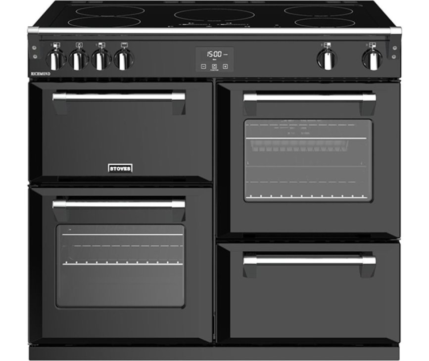 Stoves RICHMOND S1000 EI ZWART inductie fornuis - 100 cm. breed