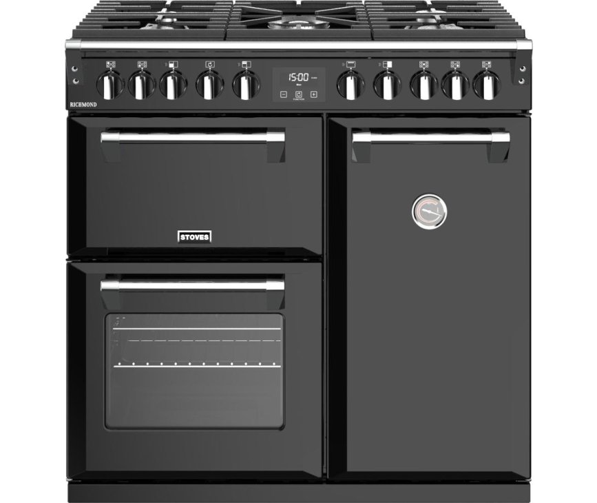 Stoves Richmond S900 DF Zwart - gas fornuis - 90 cm. breed