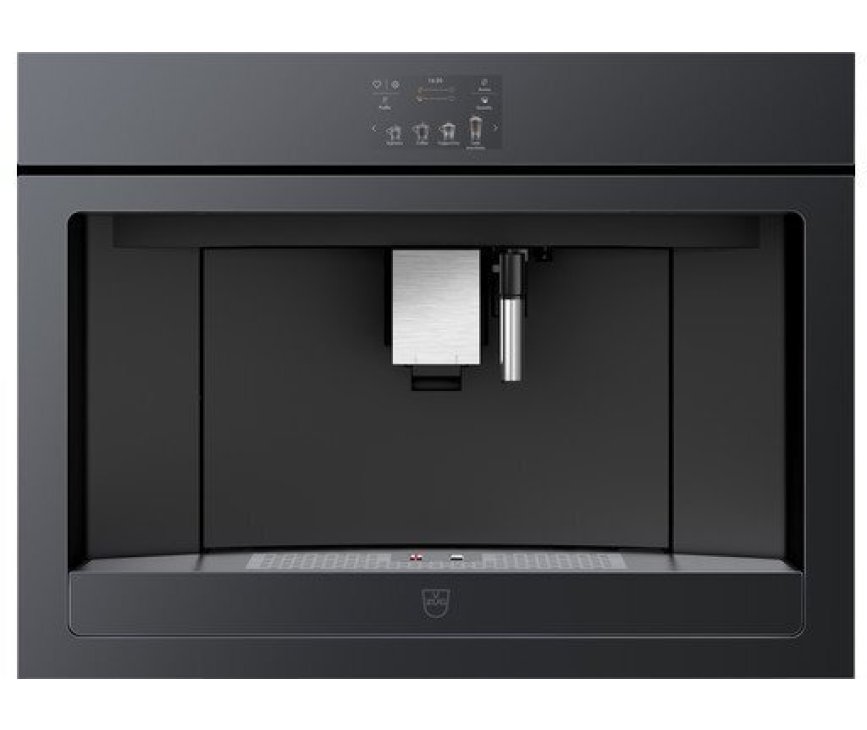 V-Zug CoffeeCenter V6000 45 inbouw koffiemachine - zwart spiegelglas