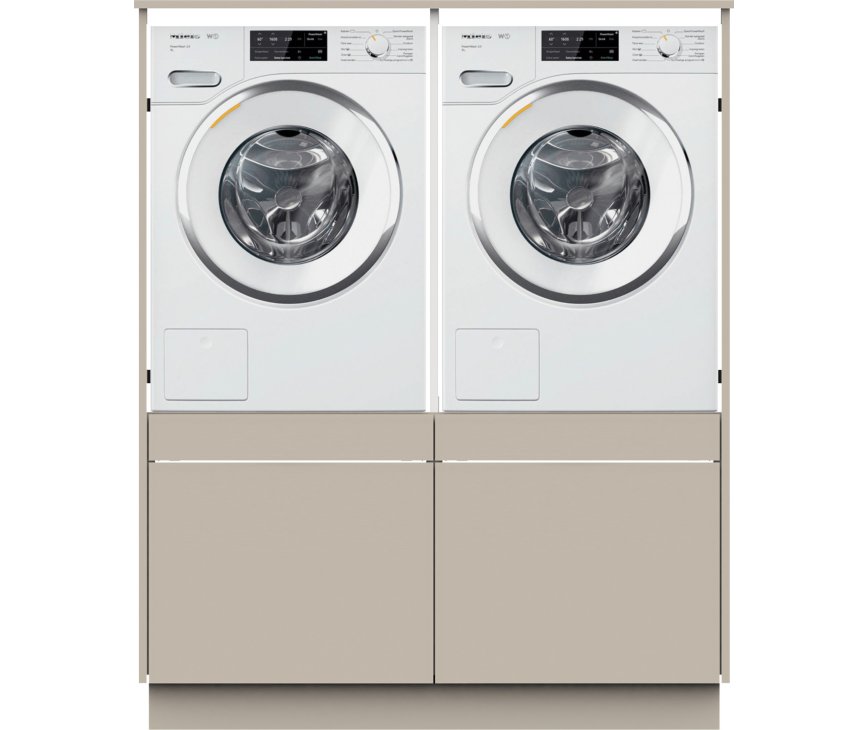 Wasmachinekast TWO PAIR wasmachine / droger kast - beige grijs