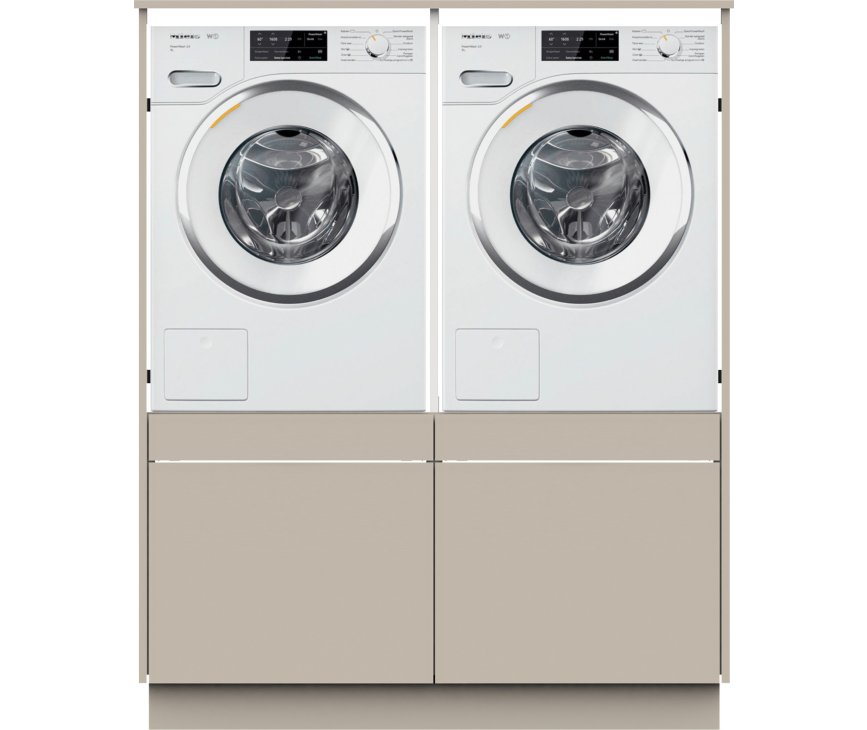 Wasmachinekast TWO PAIR wasmachine / droger kast - beige grijs