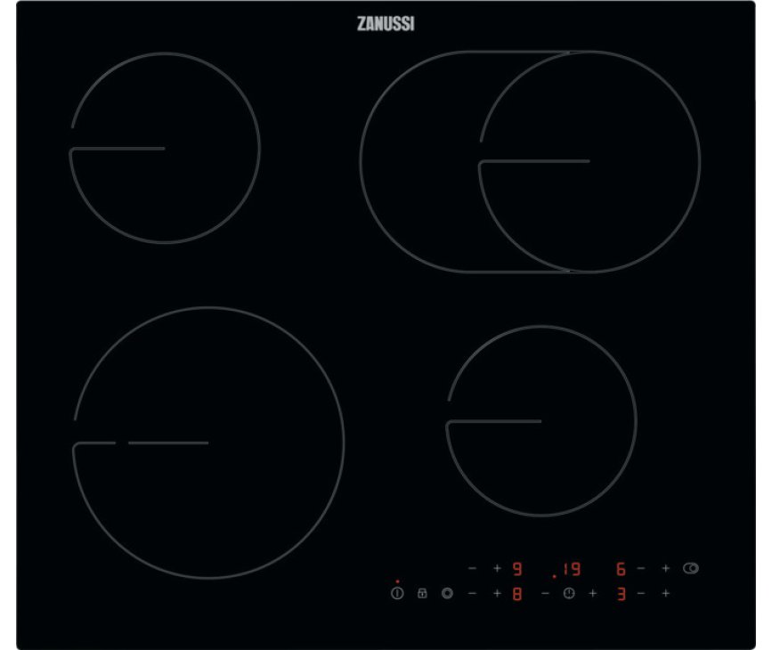 Zanussi ZHRN643K inbouw keramische kookplaat