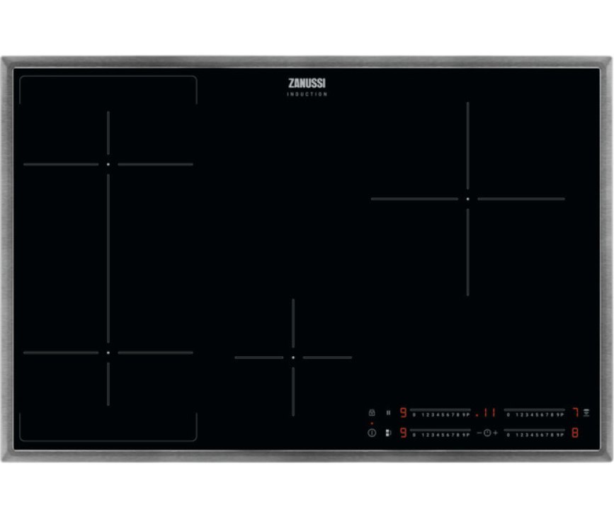 Zanussi ZIFN844X inbouw inductie kookplaat - 80 cm. breed