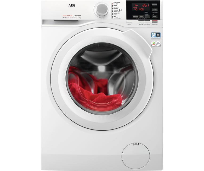 AEG L6FBSPORT wasmachine - ProSense - 1600 toeren - 8 kg. vulgewicht