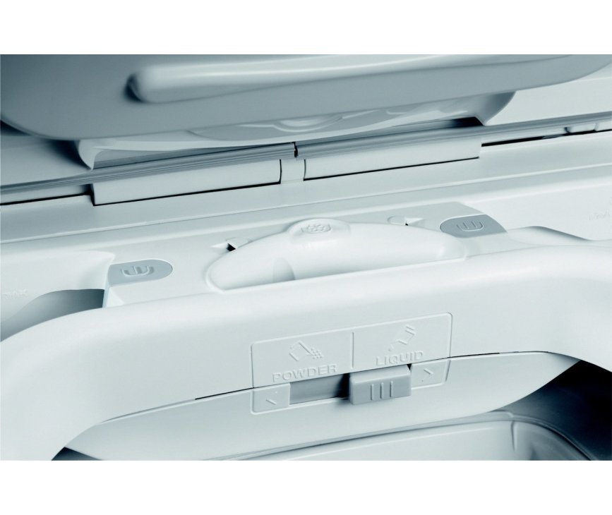 Met de switch kunt u in de Aeg L61260TL wasmachine bovenlader zowel vloeibaar als poedervormig wasmiddel gebruiken