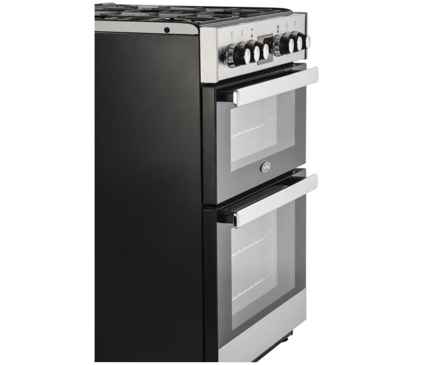Belling Cookcentre 60 DF EU RVS gas fornuis - 60 cm. breed - dubbele oven