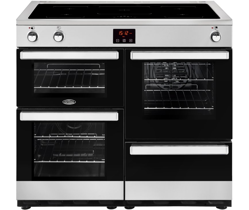 Belling COOKCENTRE 100 EI  inductie fornuis - rvs/zwart - 100 cm