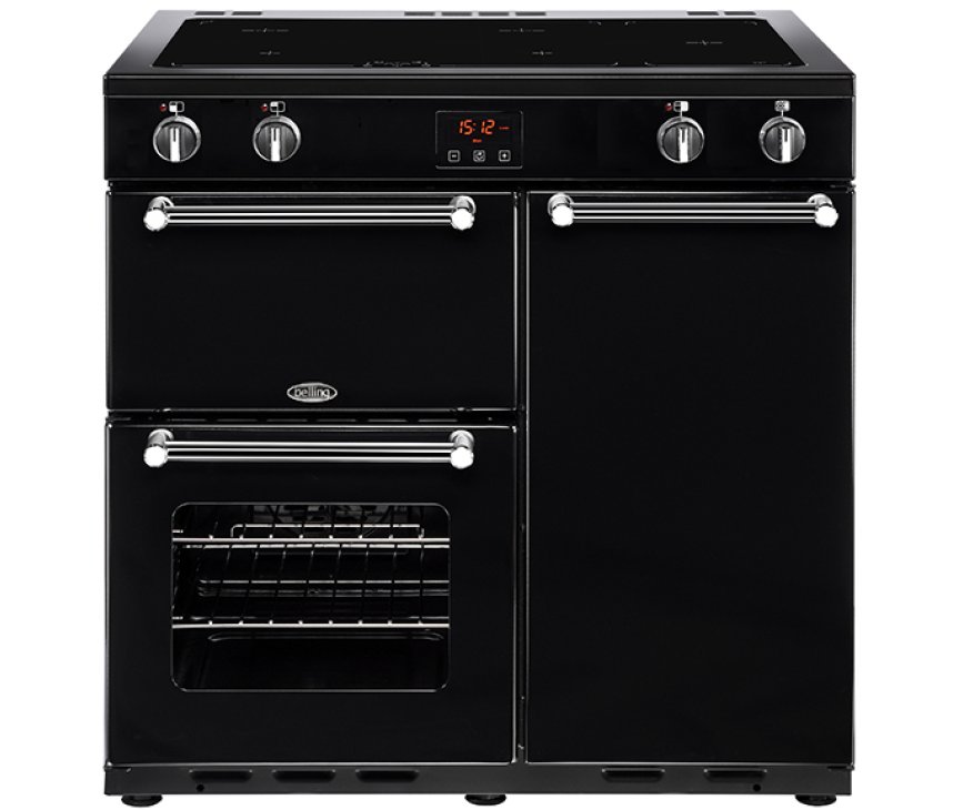 Belling KENSINGTON 90 EI BLACK inductie fornuis - zwart - 3 ovens